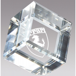 2 1/2 inch crystal cube  